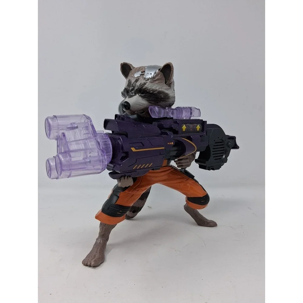 Marvel Guardians of the Galaxy Rocket Raccoon Talks and Moves Works Great. V